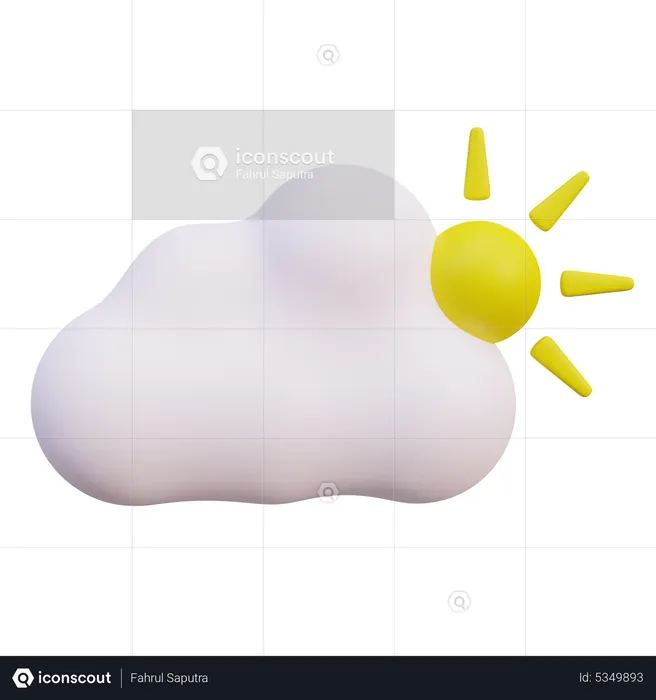 Tiempo soleado  3D Icon