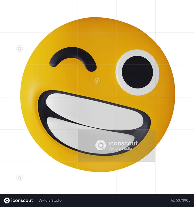 Clin d'œil Emoji 3D Icon