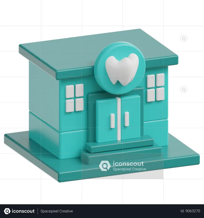 Clinica odontológica  3D Icon