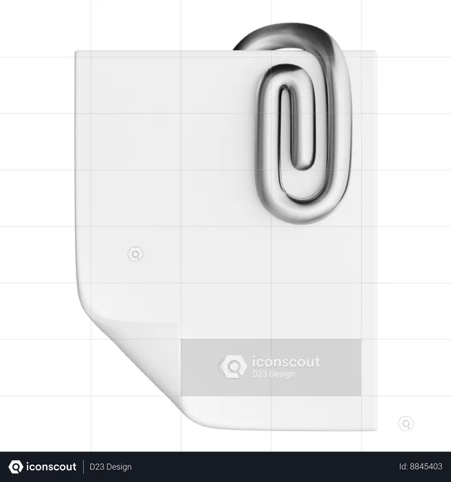 Clip attachment  3D Icon