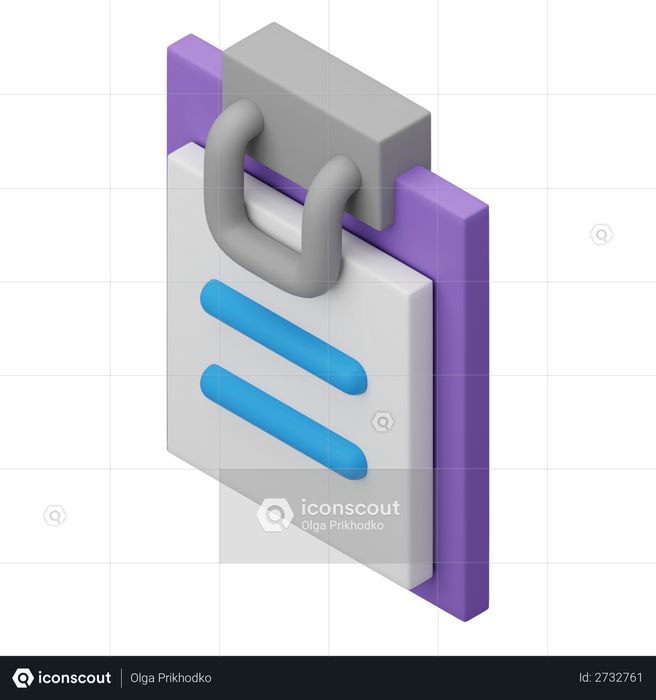 Premium Clipboard 3D Illustration download in PNG, OBJ or Blend format