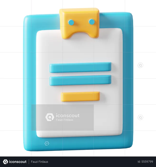 Clipboard  3D Icon