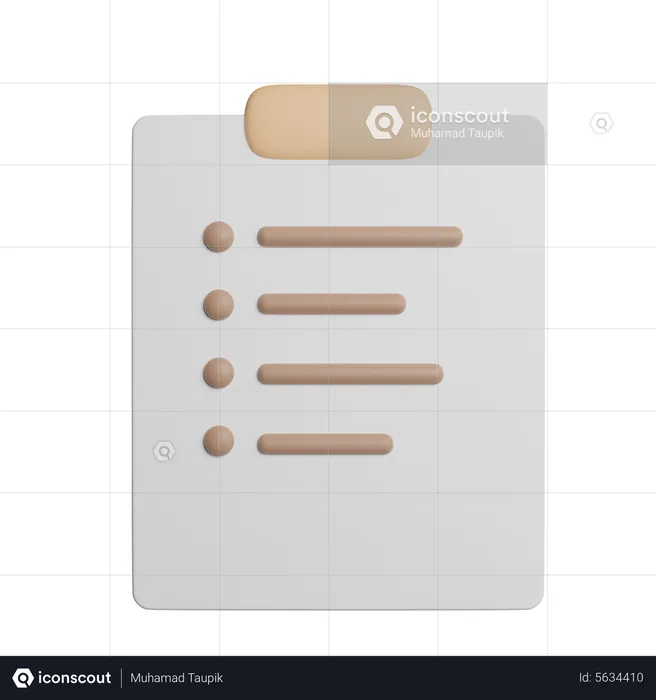 Clipboard  3D Icon