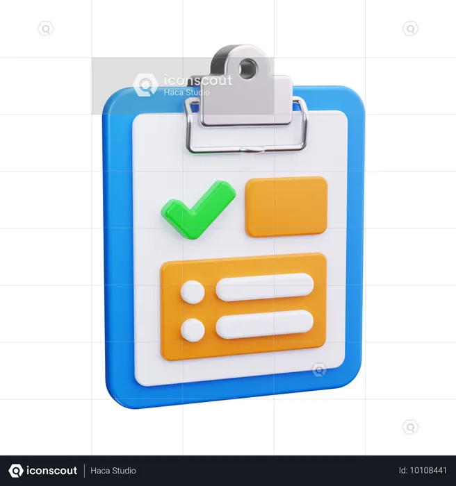 Clipboard  3D Icon