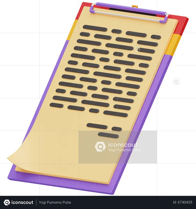 Clipboard  3D Icon