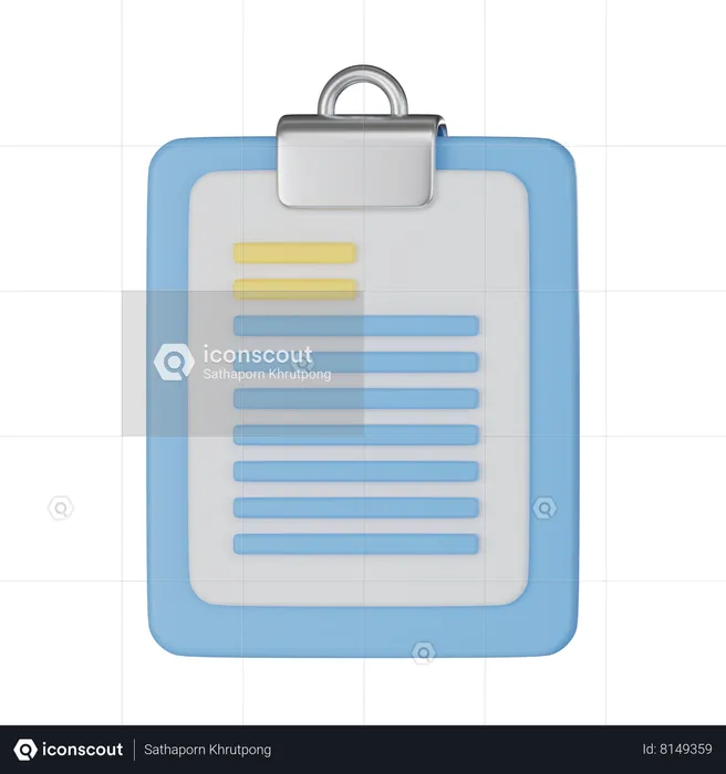 Clipboard  3D Icon