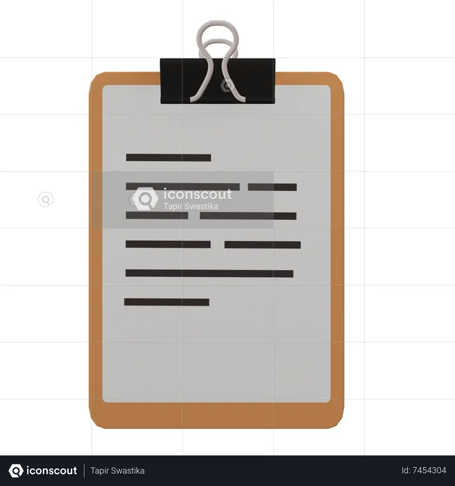 Clipboard  3D Icon