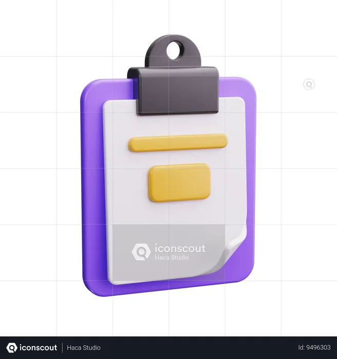 Clipboard  3D Icon