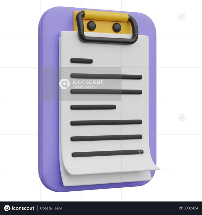 Clipboard  3D Icon