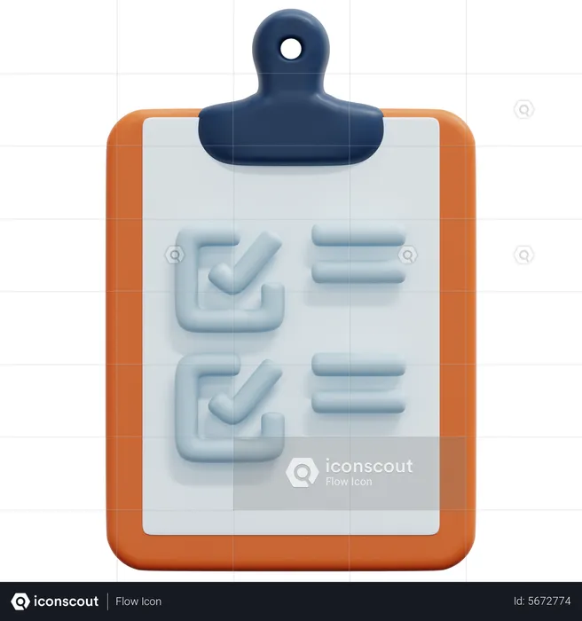 Clipboard  3D Icon