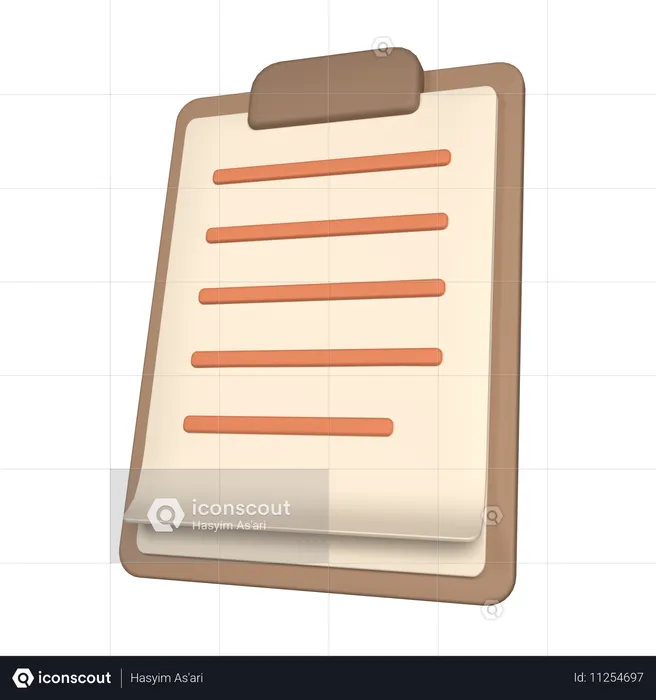 Clipboard  3D Icon