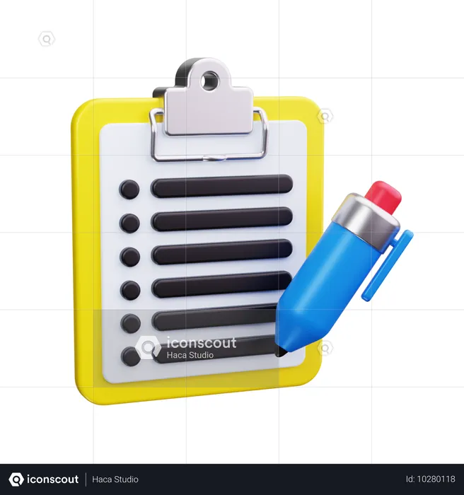 Clipboard  3D Icon