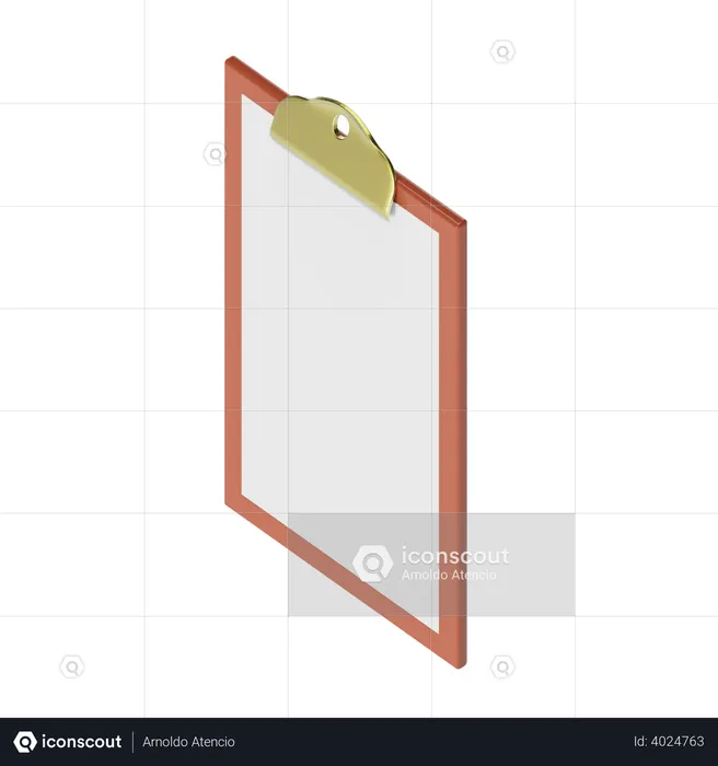 Clipboard  3D Illustration