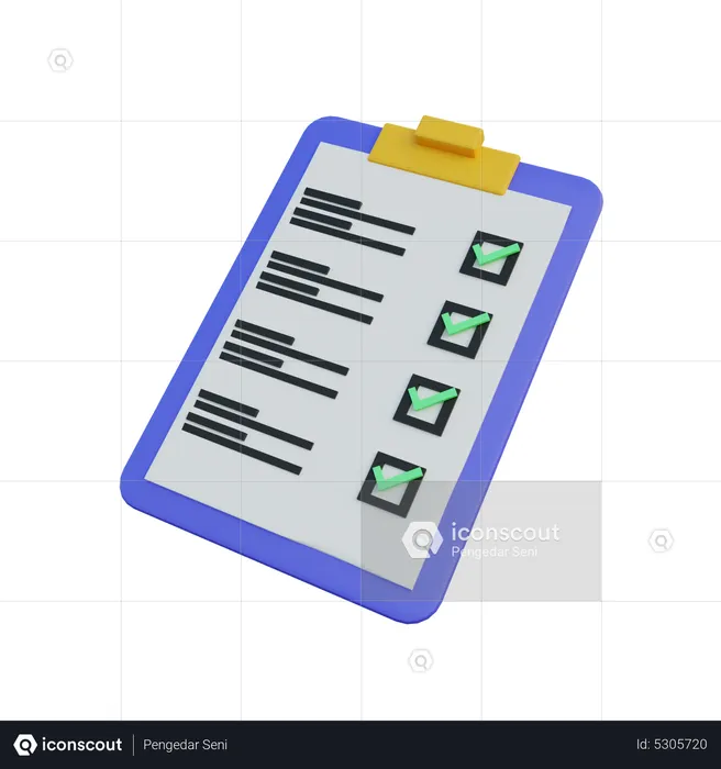 Clipboard Check  3D Icon