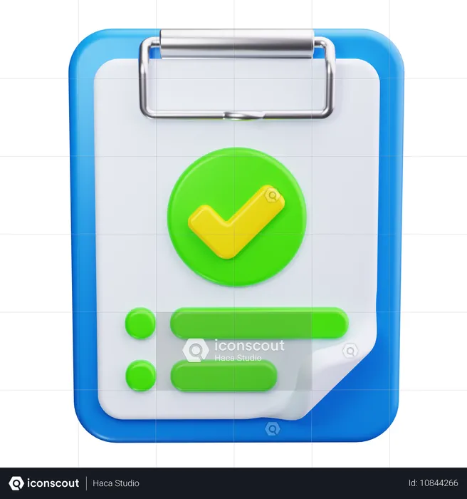 Clipboard Checklist  3D Icon