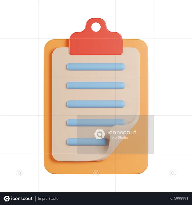 Clipboard Page  3D Icon