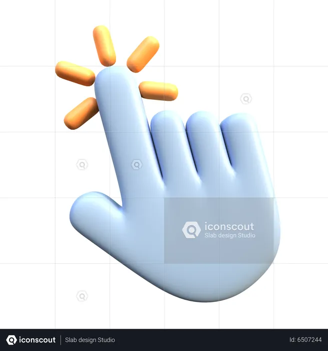 Clique do cursor da mão  3D Icon