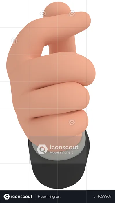 Clique em gesto de mão  3D Illustration