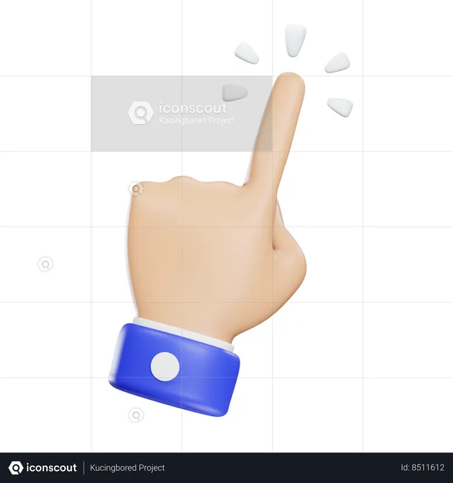 Clique com a mão Emoji 3D Icon