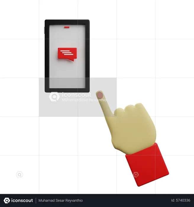 Clique na mensagem  3D Icon