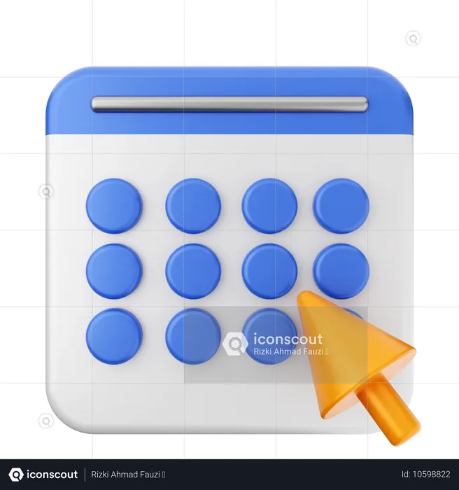 Cliquez sur le calendrier  3D Icon