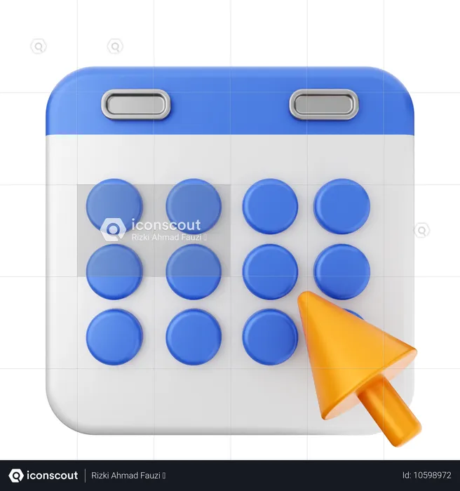 Cliquez sur le calendrier  3D Icon