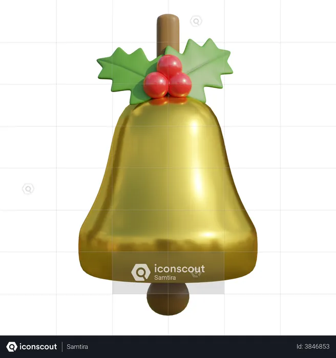 Cloche de Noël  3D Illustration