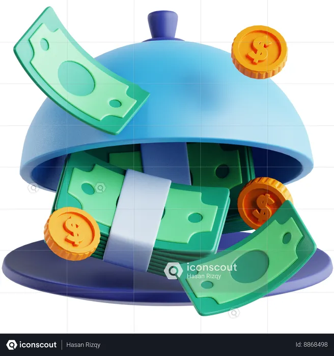 Dinero campana  3D Icon