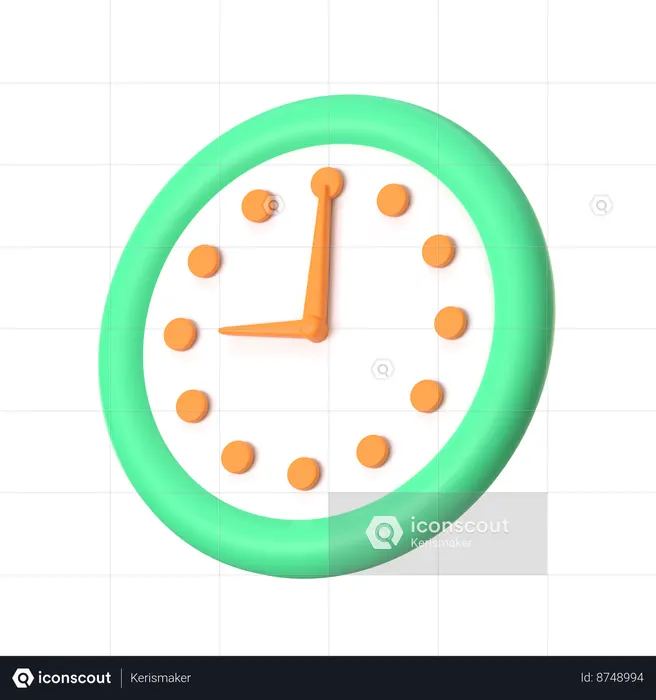 Clock  3D Icon