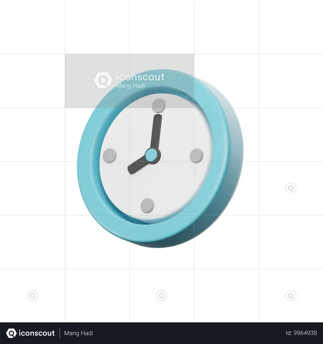 Clock Emoji 3D Icon