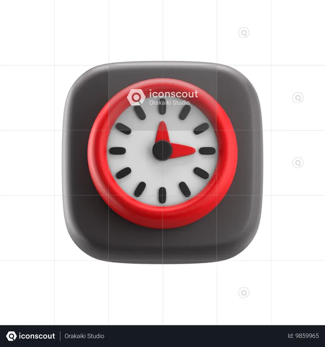 Clock  3D Icon