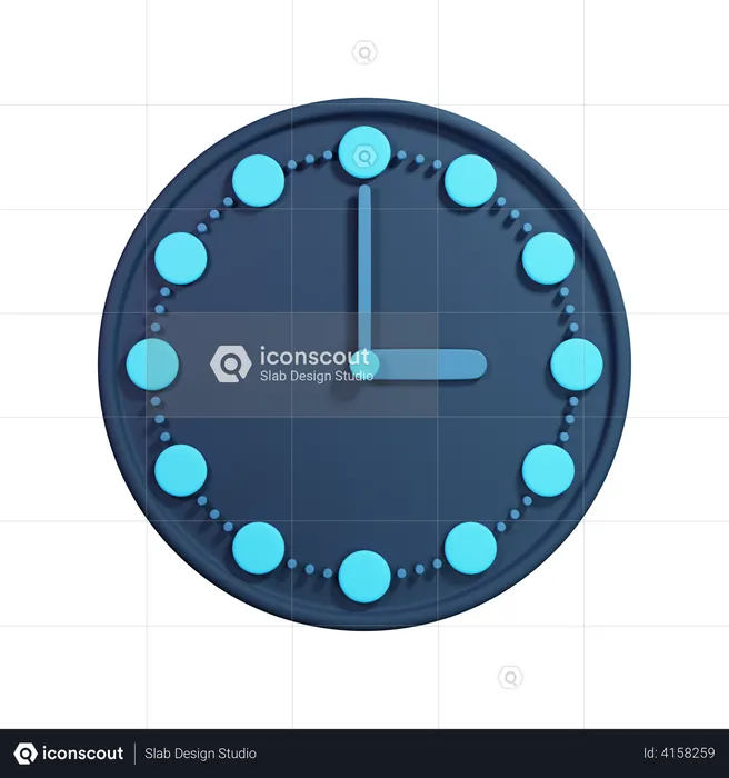 Clock  3D Illustration