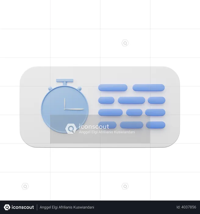 Clock  3D Illustration