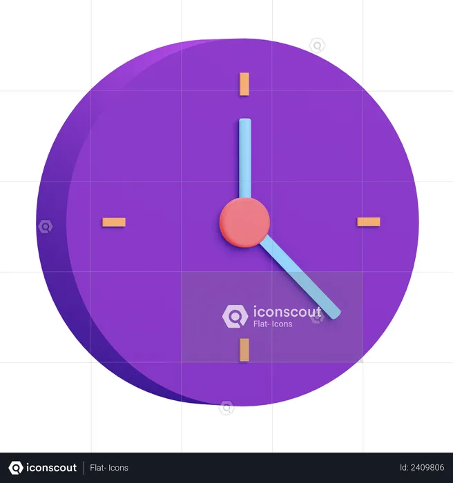 Clock  3D Illustration