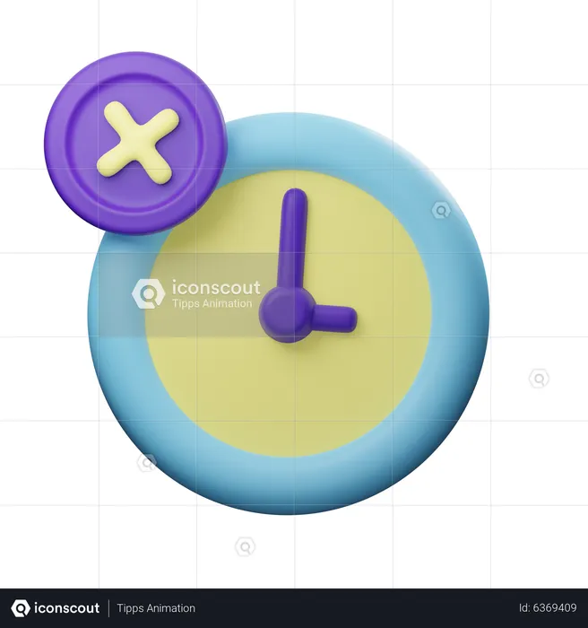 Clock Error  3D Icon