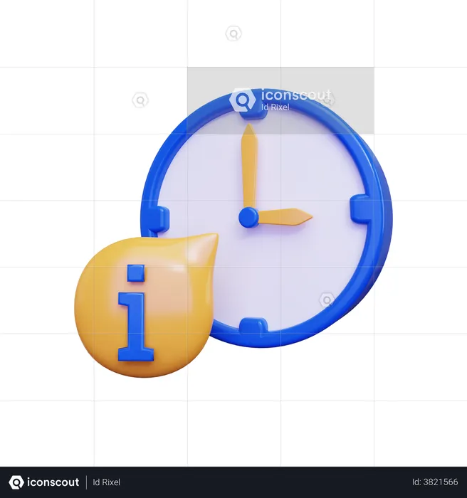 Clock Information  3D Illustration