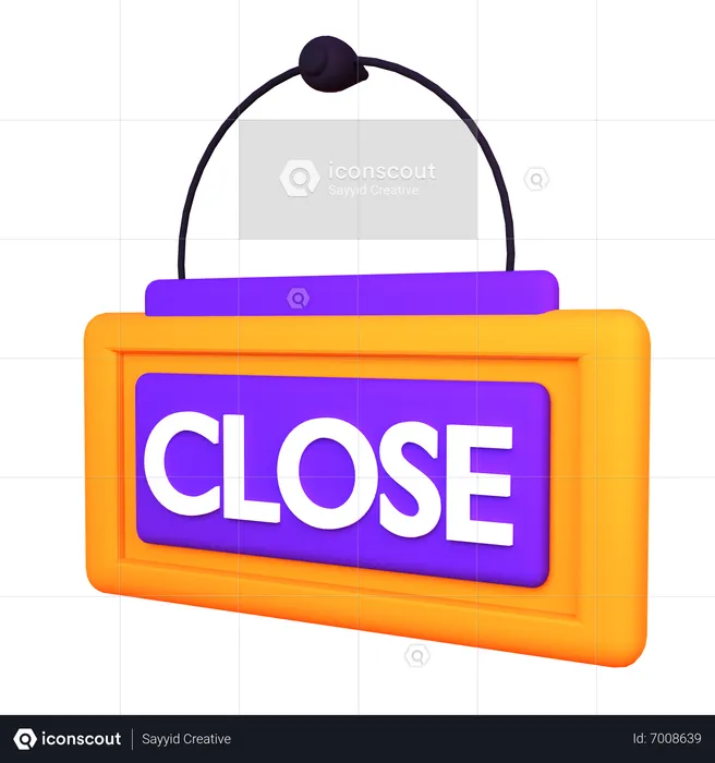 Close Board  3D Icon