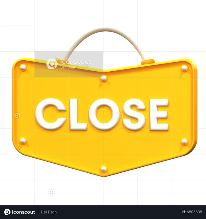 Close Board  3D Icon