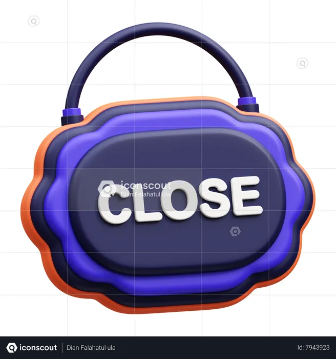 Close Board  3D Icon