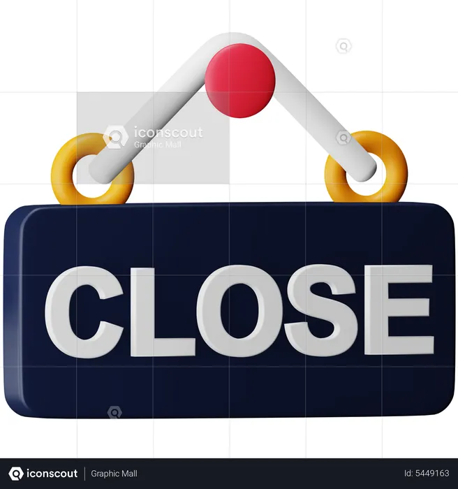 Close Board  3D Icon