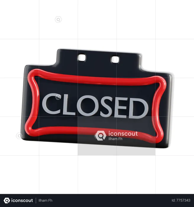 Close board  3D Icon