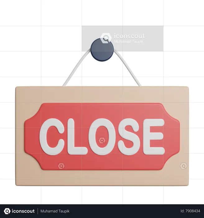 Close Board  3D Icon