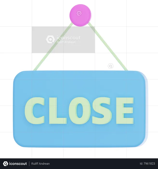 Close Board  3D Icon