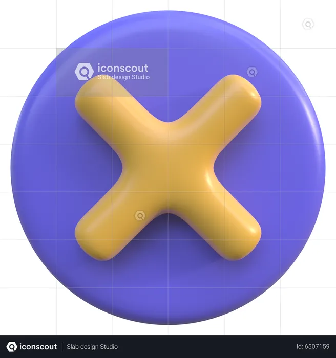Close Button  3D Icon