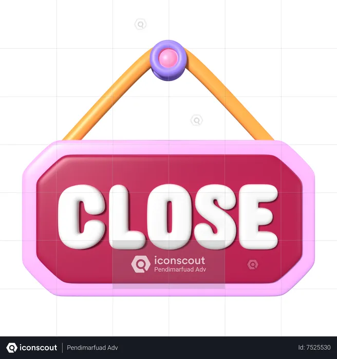 Close Sign  3D Icon