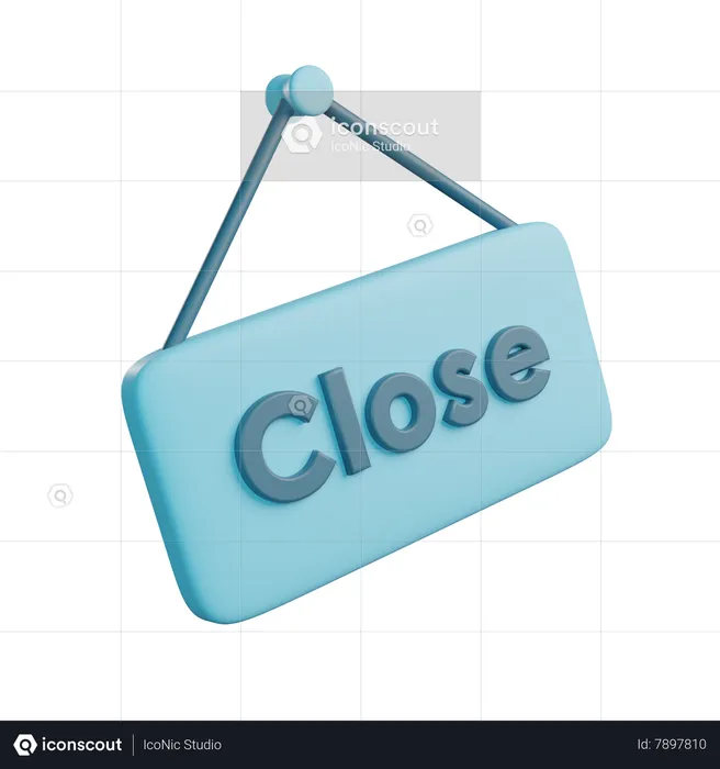 Close Sign  3D Icon