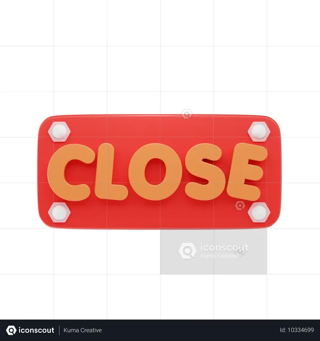 Close Sign  3D Icon