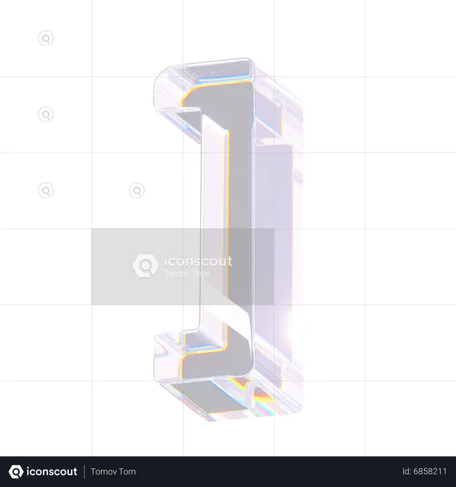 Close Square Bracket  3D Icon