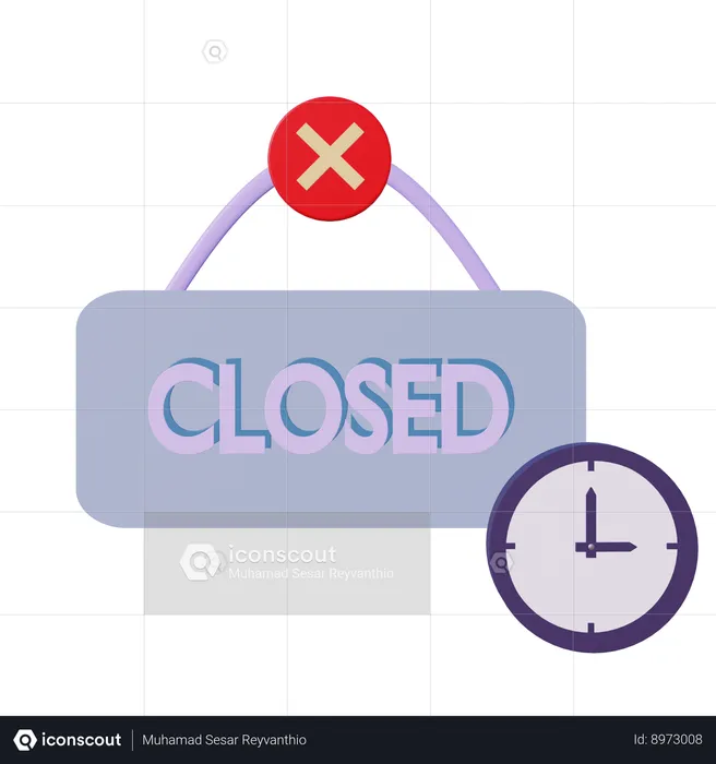 Closed  3D Icon