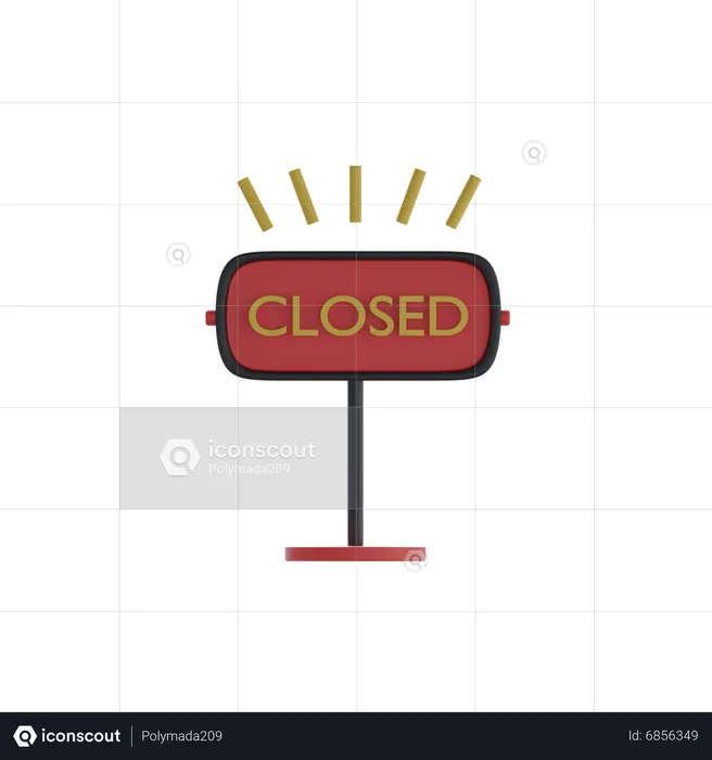 Closed board  3D Icon